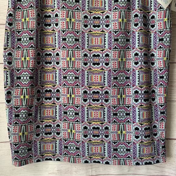 LuLaRoe Cassie Pencil Skirt Geometric Abstract Western Pattern Pull-On Size XL - Picture 3 of 15